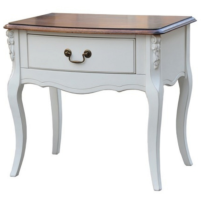 Прикроватная тумба в стиле прованс с ящиком Borde Montmartre Provence Bedside Table Белый Орех Прикроватная тумба в стиле прованс с ящиком Borde Montmartre Provence Bedside Table Белый Орех в Орле | Loft Concept