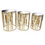 Набор из 3-х столов из металла Brass Symphony варинант исполнения - 1 | Loft Concept в Орле