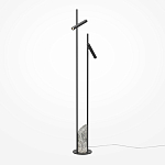 Напольный торшер светодионый черный Lumen Duo варинант исполнения - 1 | Loft Concept в Орле