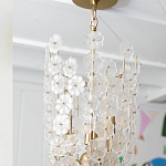 Подвесной светильник декорированный цветами из стекла Lightness of Flowers варинант исполнения - 6 | Loft Concept в Орле