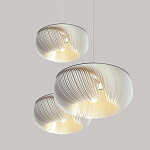 Подвесной светильник с белыми изящными декоративными лепестками Volumetric Petal Lamp варинант исполнения - 8 | Loft Concept в Орле