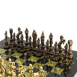 Шахматы Ренессанс из бронзы с доской из натурального камня Змеевик Decorative Thematic Chess варинант исполнения - 2 | Loft Concept в Орле
