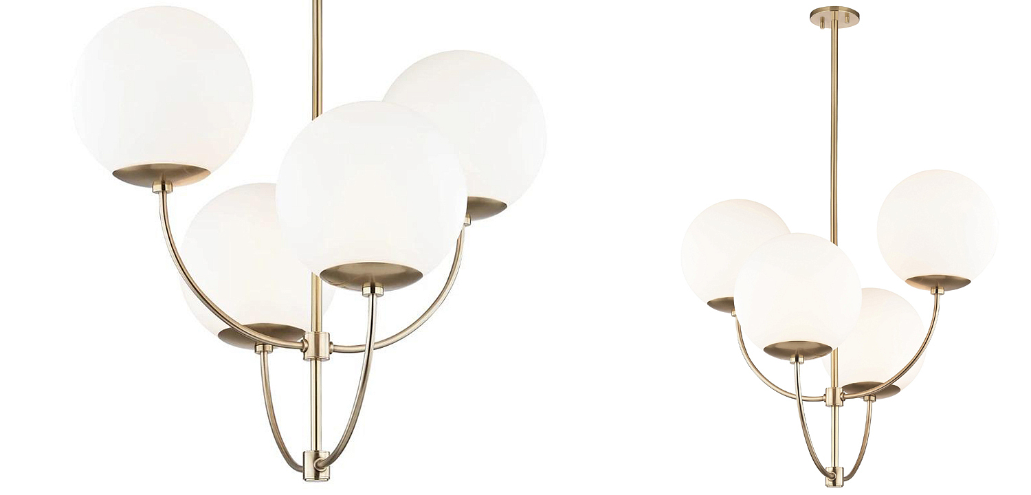 Люстра Breasal White Matte Balls Chandelier Brass Люстра Breasal White Matte Balls Chandelier Brass - Loft-Concept в Орле