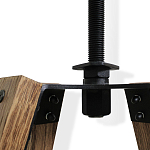 Барный стул со спинкой и мягкой обивкой с ромбами на 4-х деревянных ножках Бежевый Велюр Ava Charm варинант исполнения - 8 | Loft Concept в Орле