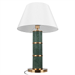 Настольная лампа на основании из зеленого мрамора с белым абажуром Noelia Green варинант исполнения - 3 | Loft Concept в Орле