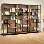 Стеллаж деревянный с полками для хранения Moon Walnut Furniture варинант исполнения - 1 | Loft Concept в Орле