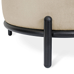 Банкетка круглая бежевый велюр на 4-х металлических ножках черного цвета SANJAY варинант исполнения - 2 | Loft Concept в Орле