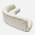 Диван Limoges полукруглой формы с обивкой букле молочного цвета варинант исполнения - 1 | Loft Concept в Орле