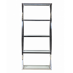 Металлический стеллаж со стеклянными полками Molecule варинант исполнения - 2 | Loft Concept в Орле