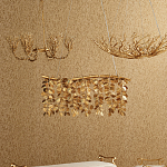 Люстра золотая с декором в виде веток эвкалипта Eucalyptus Branches варинант исполнения - 5 | Loft Concept в Орле