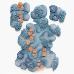 Тканый вручную Большой абстрактный гобелен Frost Forest варинант исполнения - 3 | Loft Concept в Орле