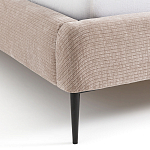 Кровать с обивкой велюр Hazel Velour Beige Bed варинант исполнения - 6 | Loft Concept в Орле