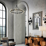 Люстра круглая с литыми стеклянными дисками Olympe Glass Chandelier варинант исполнения - 4 | Loft Concept в Орле