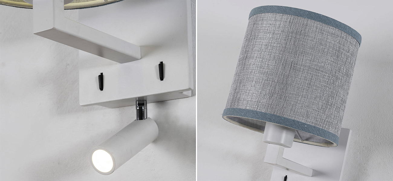Бра с абажуром и поворотным спотом Trumpet Lamp White Бра с абажуром и поворотным спотом Trumpet Lamp White - Loft-Concept в Орле