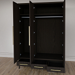 Большой Шкаф Primo Темный орех с 3 дверьми и 3 выдвижными ящиками варинант исполнения - 9 | Loft Concept в Орле