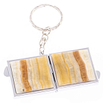 Зеркало брелок складное двухстороннее из натурального камня Оникс Silver Stone Mirrors варинант исполнения - 5 | Loft Concept в Орле