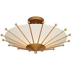 Потолочный светильник в форме конуса с каркасом золотого цвета и тканевым абажуром Inspiration in Light варинант исполнения - 2 | Loft Concept в Орле