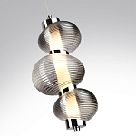 Подвесной светильник с 3-мя рифлеными стеклянными шарами Marcelh Light варинант исполнения - 9 | Loft Concept в Орле