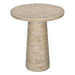 Столик приставной с круглой столешницей Textured Cream Table варинант исполнения - 1 | Loft Concept в Орле
