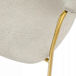 Стул Singer Chair с подлокотниками серый на золотистых ножках варинант исполнения - 7 | Loft Concept в Орле