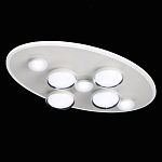 Потолочный светильник овальной формы белого цвета с 7-ю лампами Lunar Pebbles варинант исполнения - 4 | Loft Concept в Орле