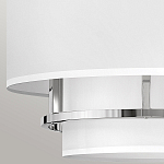 Потолочный светильник с двухслойным белым текстильным абажуром Hinkley варинант исполнения - 23 | Loft Concept в Орле