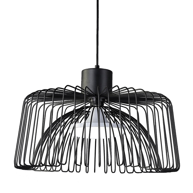 Подвесной светильник Cage Wire Color Pendant Black Черный Подвесной светильник Cage Wire Color Pendant Black Черный в Орле | Loft Concept