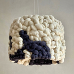 Светильник вязаный из шерсти Черно-белый варинант исполнения - 1 | Loft Concept в Орле