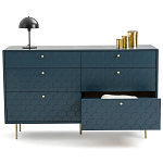 Комод с 6 выдвижными ящиками Scale Ornament Blue Chest of Drawers варинант исполнения - 4 | Loft Concept в Орле