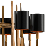 Люстра с 8-ю черными цилиндрическими плафонами Stylistic Lines варинант исполнения - 1 | Loft Concept в Орле