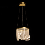 Подвесной светильник цилиндрической формы с прозрачным волнистым плафоном Wave Line варинант исполнения - 3 | Loft Concept в Орле