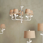 Торшер с белым каркасом и тканевыми абажуром Natural Stems варинант исполнения - 6 | Loft Concept в Орле