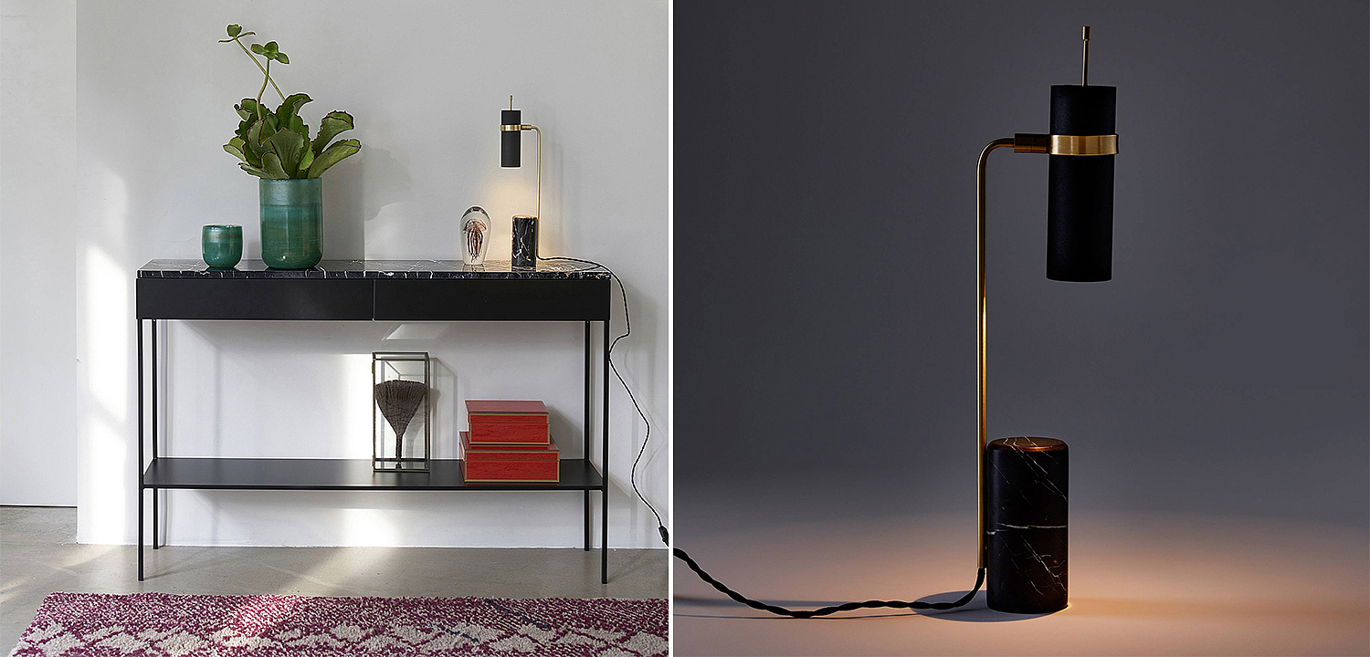 Настольная лампа Detlef Table lamp black marble Настольная лампа Detlef Table lamp black marble - Loft-Concept в Орле