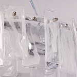 Люстра круглая с подвесными прямоугольными пластинами из стекла Glacier Panels варинант исполнения - 4 | Loft Concept в Орле