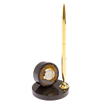 Часы настольные с ручкой из натурального камня Stone Clock варинант исполнения - 11 | Loft Concept в Орле