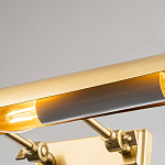 Светильник для картин цвета состаренная латунь с широким плафоном на прямоугольном основании Elstead Lighting варинант исполнения - 2 | Loft Concept в Орле