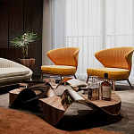 Дизайнерский журнальный стол волнистой формы Nyxacad варинант исполнения - 4 | Loft Concept в Орле