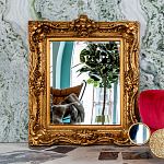 Зеркало настенное золотое с резным орнаментом Classic Ornament Mirror варинант исполнения - 2 | Loft Concept в Орле