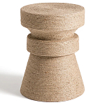 Приставной стол с отделкой из джута Juti D35 см варинант исполнения - 1 | Loft Concept в Орле