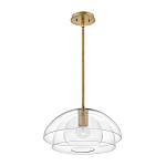 Подвесной светильник с прозрачным двойным стеклянным плафоном в форме купола и внутренней сферой Hinkley варинант исполнения - 10 | Loft Concept в Орле