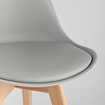 Стул с основой из пластика и мягким сиденьем Arvika Grey варинант исполнения - 7 | Loft Concept в Орле