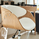 Вращающееся офисное кресло на колёсах Delwyn Chair White варинант исполнения - 6 | Loft Concept в Орле