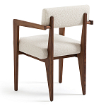 Кресло обеденное Alcove White Boucle из массива ореха варинант исполнения - 4 | Loft Concept в Орле