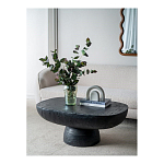 Столик кофейный черного цвета с овальной столешницей и круглым основанием Black Dalmen Table варинант исполнения - 8 | Loft Concept в Орле