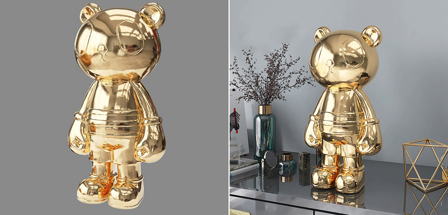 Аксессуар для интерьера Золотая Панда Kanye Bear Takashi Murakami Аксессуар для интерьера Золотая Панда Kanye Bear Takashi Murakami - Loft-Concept в Орле