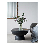 Столик кофейный черного цвета с овальной столешницей и круглым основанием Black Dalmen Table варинант исполнения - 10 | Loft Concept в Орле