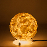 Настольная лампа из перламутра на металлическом каркасе Indonesian Egg варинант исполнения - 4 | Loft Concept в Орле