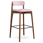 Барный стул из массива ясеня с обивкой из рогожки Elegant Ash варинант исполнения - 2 | Loft Concept в Орле