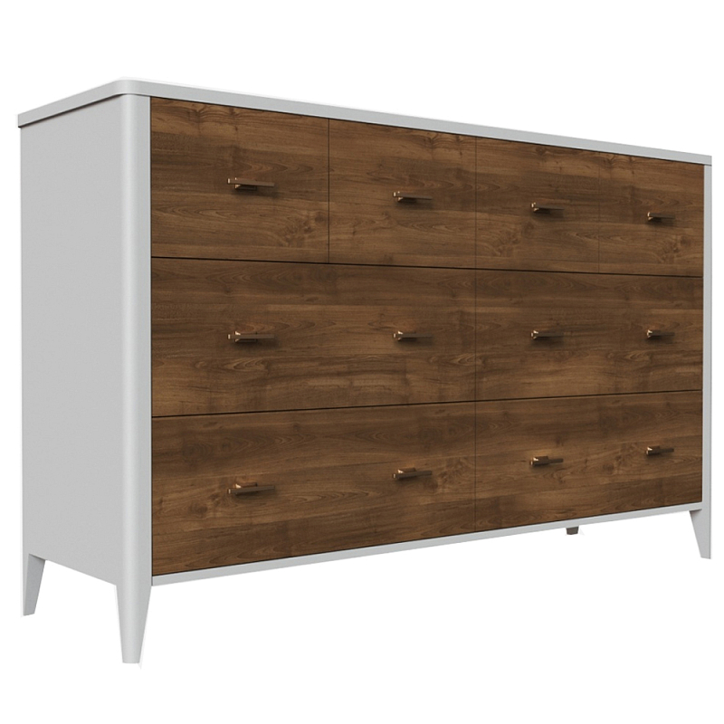 Комод из массива бука с 8-ю ящиками Tasteful Furniture Слоновая кость Серый Коричневый Комод из массива бука с 8-ю ящиками Tasteful Furniture Слоновая кость Серый Коричневый в Орле | Loft Concept