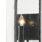 Бра с плафоном из прозрачного стекла на черном каркасе Glass Ball with Seeds варинант исполнения - 1 | Loft Concept в Орле